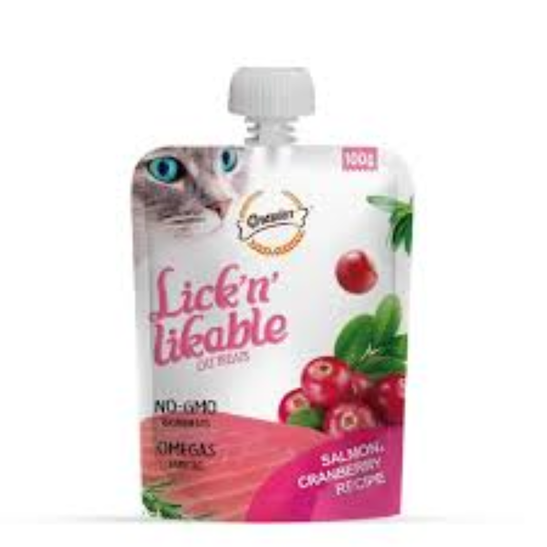 LICK N LICKABLE SALMON & CRANBERRY RECIPE 100GR